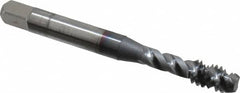 OSG - 1/4-20 UNC 3 Flute 2B Modified Bottoming Spiral Flute Tap - Vanadium High Speed Steel, TiCN Finish, 2-1/2" OAL, Right Hand Flute, Right Hand Thread, H5, Series 290 - Caliber Tooling