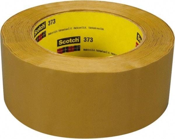 3M - 2" x 110 Yd Natural (Color) Rubber Adhesive Sealing Tape - Polypropylene Film Backing, 2.5 mil Thick, 60 Lb Tensile Strength, Series 373 - Caliber Tooling