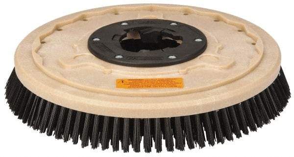 PRO-SOURCE - 17" Diam Scrubbing Brush - 15" Machine, 1-1/2" Trim Length, Black Pad, Polypropylene - Caliber Tooling