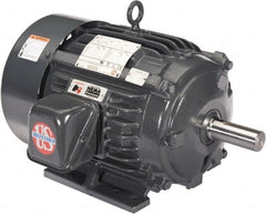 US Motors - 25 hp, TEFC Enclosure, No Thermal Protection, 1775, 1470 RPM, 208-230/460 & 190/380 Volt, 60/50 Hz, Three Phase Premium Efficient Motor - Exact Industrial Supply