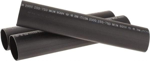 3M - 12" Long, 4:1, Polyolefin Heat Shrink Electrical Tubing - Black - Caliber Tooling