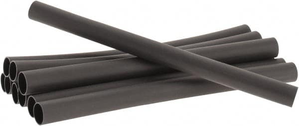 3M - 6" Long, 3:1, Polyolefin Heat Shrink Electrical Tubing - Black - Caliber Tooling