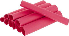 3M - 6" Long, 3:1, Polyolefin Heat Shrink Electrical Tubing - Red - Caliber Tooling