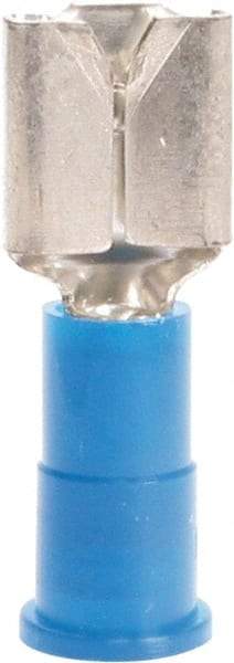 3M - 16 to 14 AWG, Vinyl, Partially Insulated, Female Wire Disconnect - 1/4 Inch Wide Tab, Blue, RoHS 2011/65/EU Compliant - Caliber Tooling