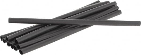 3M - 6" Long, 2:1, Polyolefin Heat Shrink Electrical Tubing - Black - Caliber Tooling