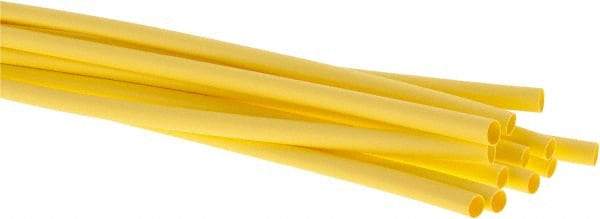 3M - 48" Long, 2:1, Polyolefin Heat Shrink Electrical Tubing - Yellow - Caliber Tooling