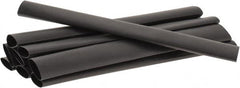 3M - 6" Long, 2:1, Polyolefin Heat Shrink Electrical Tubing - Black - Caliber Tooling