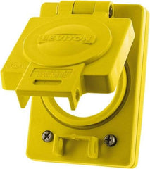 Leviton - 1 Gang, (0) Knockouts, PVC Rectangle Floor Box - Caliber Tooling