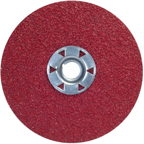 ‎7″ × 5/8″-11 Red Heat F981 Fiber Disc 50 Grit Ceramic Alumina - Caliber Tooling