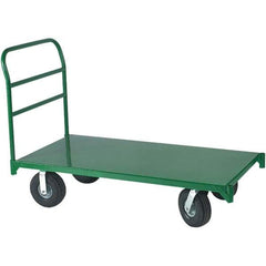 Wesco Industrial Products - 4,000 Lb Capacity Steel Platform Truck - Steel Deck, 24" OAW, 48" Platform Length x 2-1/2" Platform Height - Caliber Tooling