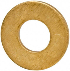 Value Collection - 1/4" Screw, Brass Standard Flat Washer - 0.26" ID x 0.562" OD, 0.04" Thick, Plain Finish - Caliber Tooling