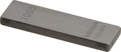 Mitutoyo - 0.1005" Rectangular Steel Gage Block - Accuracy Grade AS-1, Includes Certificate of Inspection - Caliber Tooling