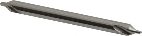 Made in USA - #1 Plain Cut 60° Incl Angle Solid Carbide Combo Drill & Countersink - Caliber Tooling