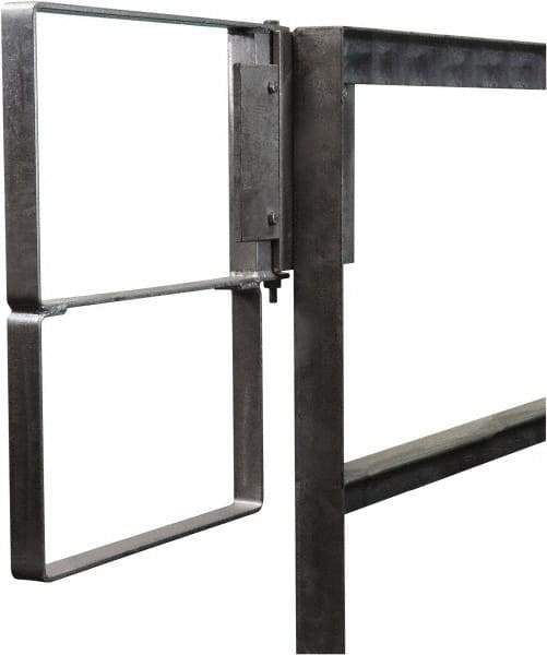 PRO-SAFE - Carbon Steel Self Closing Rail Safety Gate - Fits 28 to 30-1/2" Clear Opening, 1-1/2" Wide x 22" Door Height, Gray - Caliber Tooling