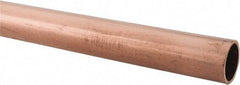 Mueller Industries - 10' Long, 5/8" OD x 1/2" ID, Grade C12200 Copper Water (K) Tube - 0.049" Wall Thickness, 0.343 Ft/Lb - Caliber Tooling