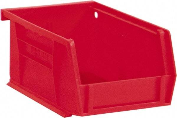 Durham - 5-7/16" Deep, Red Plastic Hang and Stack Bins - 3" High x 4-3/16" Wide x 5-7/16" Long - Caliber Tooling