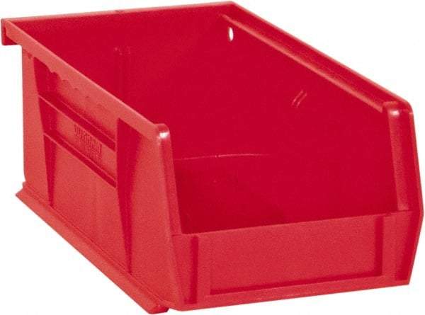 Durham - 7-7/16" Deep, Red Plastic Hang and Stack Bins - 3" High x 4-3/16" Wide x 7-7/16" Long - Caliber Tooling