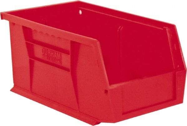 Durham - 11-3/8" Deep, Red Plastic Hang and Stack Bins - 5" High x 5-1/2" Wide x 11-3/8" Long - Caliber Tooling