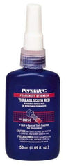 Permatex - 50 mL Bottle, Red, High Strength Liquid Threadlocker - Series 262, 24 hr Full Cure Time, Hand Tool, Heat Removal - Caliber Tooling