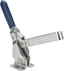 Gibraltar - 350 Lb Holding Capacity, Vertical Handle, Manual Hold Down Toggle Clamp - 62° Handle Movement, 115° Bar Opening, U-Bar, Flanged Base, Carbon Steel - Caliber Tooling