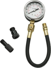 GearWrench - 3 Piece Engine Compression Test Kit - 300 Max Pressure, 0 to 300 PSI (0 to 21 Kg/cm2) Scale - Caliber Tooling