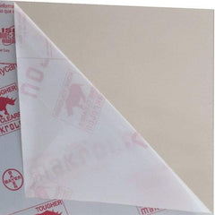 Made in USA - 1/8" Thick x 2' Wide x 4' Long, Polycarbonate Sheet - Gray, Rockwell R-118 Hardness, ±10% Tolerance - Caliber Tooling