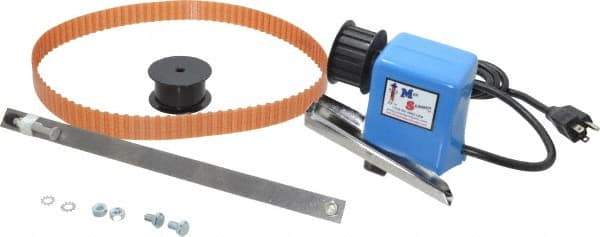 Mini-Skimmer - 12" Reach, 1 GPH Oil Removal Capacity, 115 Max Volt Rating, Belt Oil Skimmer - 40 to 125°F - Caliber Tooling