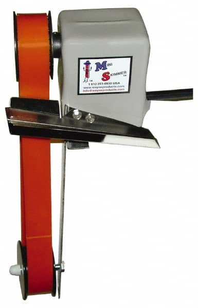 Mini-Skimmer - 12" Reach, 0.25 GPH Oil Removal Capacity, 115 Max Volt Rating, Belt Oil Skimmer - 40 to 125°F - Caliber Tooling