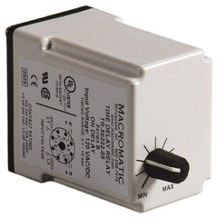 Macromatic - 8 Pin, Multiple Range DPDT Time Delay Relay - 10 Contact Amp, 24 VAC/VDC, Knob - Caliber Tooling