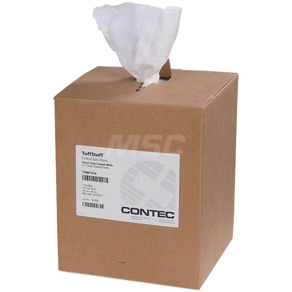 Shop Towel/Industrial Wipes: Box, 12 x 13″ Sheet, White