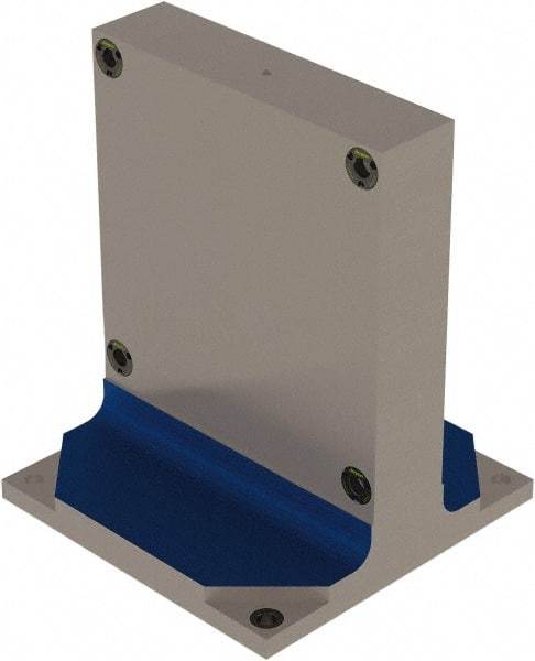 Jergens - 15.748" Square Fixture Column - Flat Plate Surface, Steel, 16" Base Width x 16" Base Length - Caliber Tooling