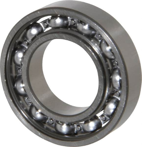 SKF - 20mm Bore Diam, 37mm OD, Open Thin Section Radial Ball Bearing - 9mm Wide, 1 Row, Round Bore, 821 Lb Static Capacity, 1,430 Lb Dynamic Capacity - Caliber Tooling