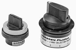 Norgren - 10-32 UNF Selector Valve - 2-Way, 2 Position, 0.03 CV Rate & Rotary Switch Detented - Caliber Tooling