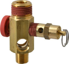 Midwest Control - 1/2" MNPT 150 psi Compressor Tank Manifold - For Use with Portable Air Tank, 1.88" Diam x 2.49" High - Caliber Tooling