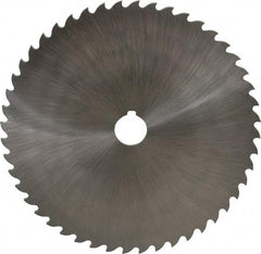 Value Collection - 8" Diam x 3/16" Blade Thickness x 1" Arbor Hole Diam, 48 Tooth Slitting and Slotting Saw - Arbor Connection, Right Hand, Uncoated, High Speed Steel, Concave Ground, Contains Keyway - Caliber Tooling