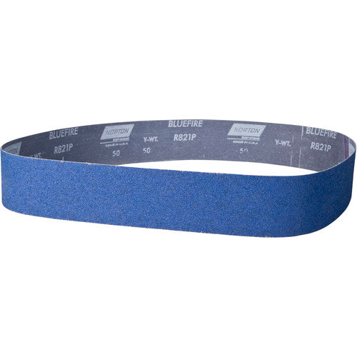 2 × 48″ BlueFire Cloth Narrow Benchstand Belt 60 Grit R821P Zirconia Alumina - Caliber Tooling