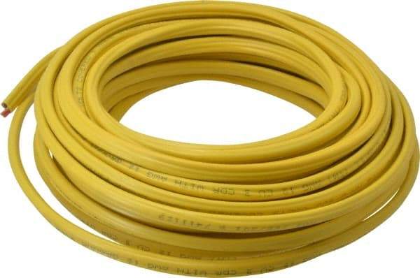 Southwire - NM-B, 12 AWG, 20 Amp, 50' Long, Solid Core, 1 Strand Building Wire - Yellow, PVC Insulation - Caliber Tooling