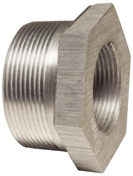 Latrobe Foundry - 2 x 1/2" Aluminum Pipe Hex Bushing - 150 psi, M x F End Connection, Grade 356-F - Caliber Tooling