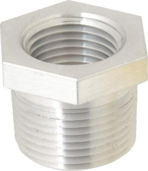 Latrobe Foundry - 3/4 x 1/2" Aluminum Pipe Hex Bushing - 150 psi, M x F End Connection, Grade 356-F - Caliber Tooling