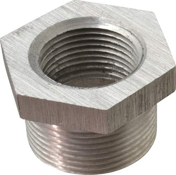 Latrobe Foundry - 1-1/4 x 1" Aluminum Pipe Hex Bushing - 150 psi, M x F End Connection, Grade 356-F - Caliber Tooling