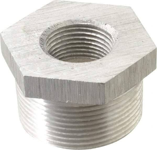 Latrobe Foundry - 1-1/2 x 3/4" Aluminum Pipe Hex Bushing - 150 psi, M x F End Connection, Grade 356-F - Caliber Tooling