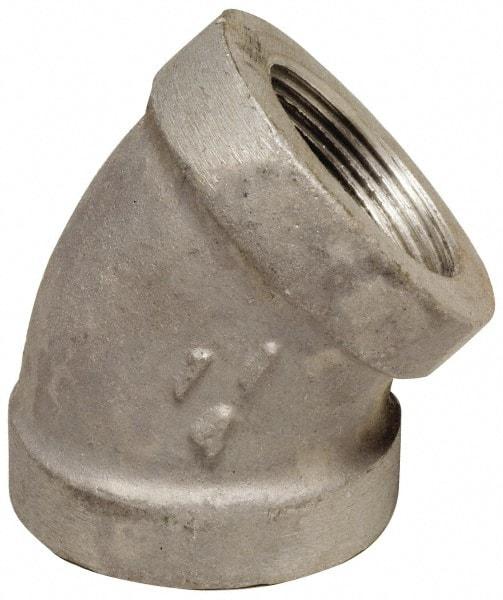 Latrobe Foundry - 1-1/2" Aluminum Pipe 45° Elbow - 150 psi, F End Connection, Grade 356-F - Caliber Tooling