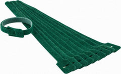 SpeedTech - 13" Long Green Nylon & Polyethylene Mountable Cable Tie - 40 Lb Tensile Strength, 3-1/4" Max Bundle Diam - Caliber Tooling