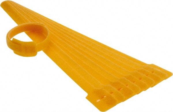 SpeedTech - 13" Long Yellow Nylon & Polyethylene Mountable Cable Tie - 40 Lb Tensile Strength, 3-1/4" Max Bundle Diam - Caliber Tooling