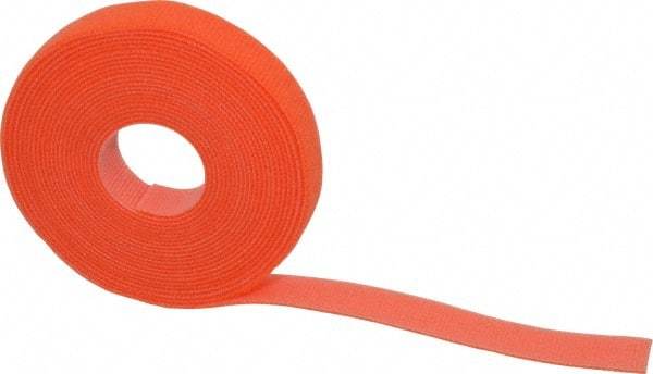 SpeedTech - 15' Long Orange Nylon & Polyethylene Hook & Loop Strap - 50 Lb Tensile Strength - Caliber Tooling