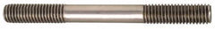 Jergens - 3/4-10 6" OAL Equal Double Threaded Stud - Alloy Steel, Black Oxide Finish, 2" Equal Thread Length - Caliber Tooling