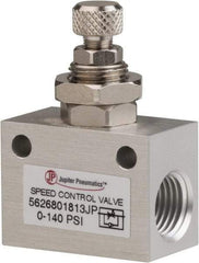 PRO-SOURCE - 1/4" NPT Inline Speed Control Valve - 0 to 140.78 psi & Aluminum Alloy Material - Caliber Tooling