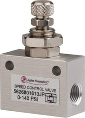 PRO-SOURCE - 1/8" NPT Inline Speed Control Valve - 0 to 140.78 psi & Aluminum Alloy Material - Caliber Tooling