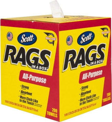 Scott - Virgin Double Re-Creped Rag - Medium Lint, White, 11 x 12", Comes in Box - Caliber Tooling