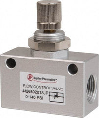 PRO-SOURCE - 3/8" NPT Inline Flow Control Valve - 0 to 140.78 psi & Aluminum Alloy Material - Caliber Tooling